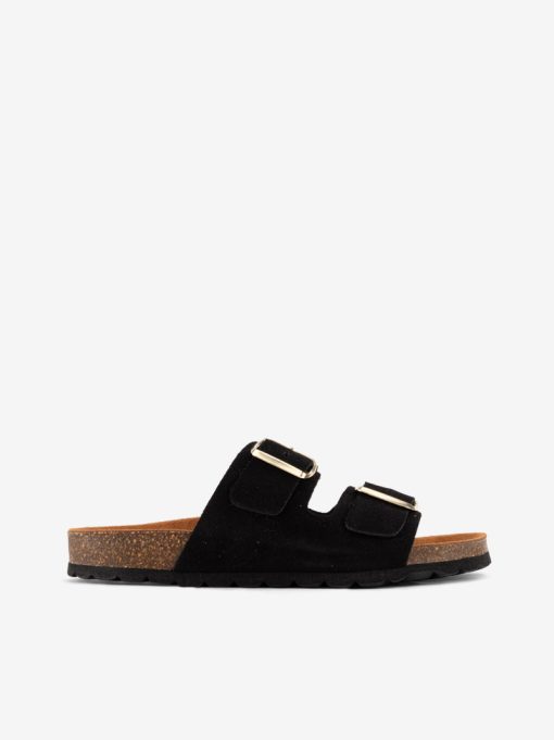CHINELO DE DUPLA FIVELA METÁLICA EM PELE VINTAGE COM PALMILHA BIO - Image 3