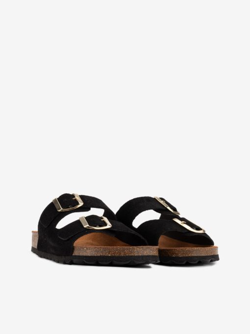 CHINELO DE DUPLA FIVELA METÁLICA EM PELE VINTAGE COM PALMILHA BIO - Image 4