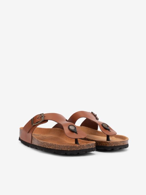 CHINELO DE DEDO EM PELE INDIGO BAY COM FIVELA E PALMILHA BIO - Image 4