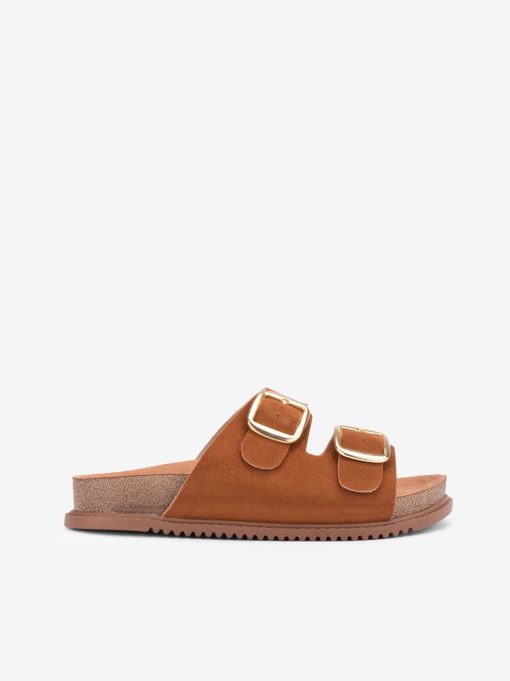 CHINELO EM NAPA DE DUPLA FIVELA