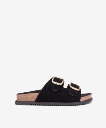 CHINELO EM NAPA DE DUPLA FIVELA - PRETO, 38