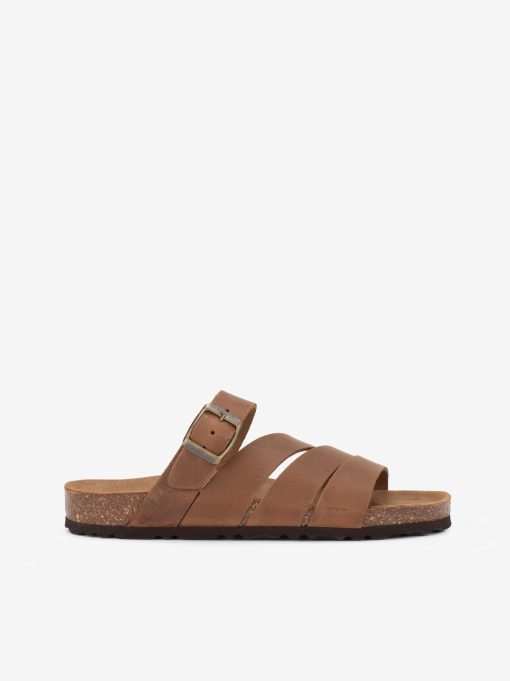 CHINELO DE FIVELA EM PELE
