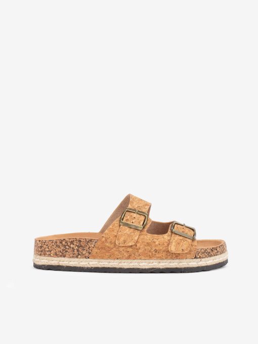 CHINELO BIO DE DUPLA FIVELA EM CORTIÇA