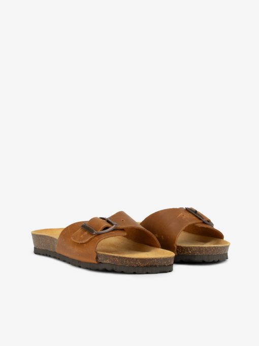 CHINELO EM PELE VINTAGE DE FIVELA COM PALMILHA BIO - Image 2