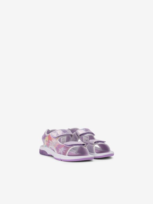 SANDÁLIA FROZEN ESTAMPADA DE VELCROS COM LUZES LED NA SOLA - Image 2