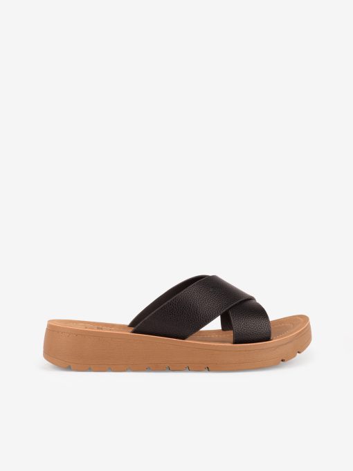 CHINELO COM TIRAS CRUZADAS EM SOLA FLEX CONFORTO