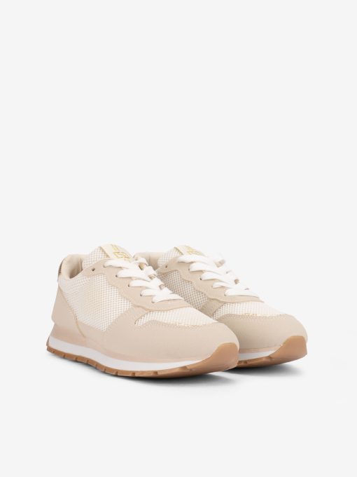 MULTI-PIECE COMBINED LACE-UP SNEAKER WITH RETRO RUNNING STYLE SOLE - Image 2