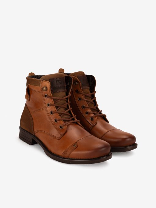BOTA DE ATACADOR MULTIPEÇA EM PELE COMBINADA COM SOLA DE RASTO - Image 2