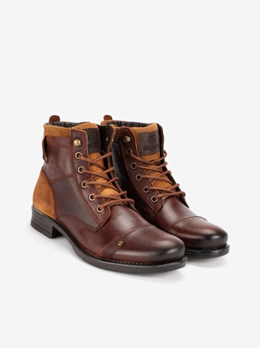 BOTA DE ATACADOR MULTIPEÇA EM PELE COMBINADA COM SOLA DE RASTO - Image 4