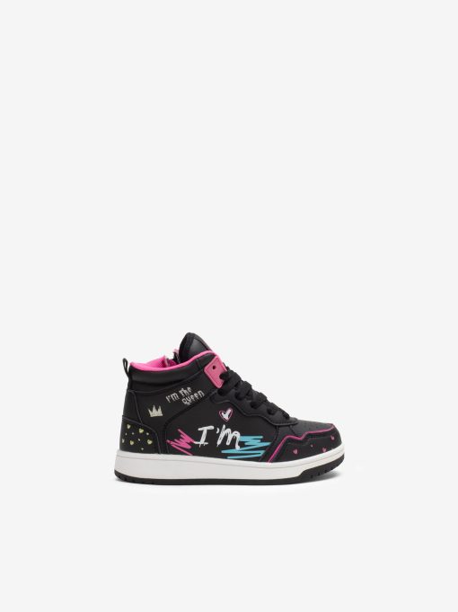 TÉNIS HI TOP MULTIPEÇA ESTAMPADO DE ATACADOR E FECHO NO LADO INTERIOR COM CUPSOLE - Image 3
