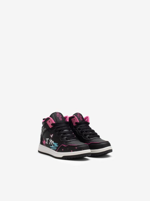 TÉNIS HI TOP MULTIPEÇA ESTAMPADO DE ATACADOR E FECHO NO LADO INTERIOR COM CUPSOLE - Image 4