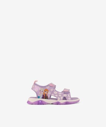 SANDÁLIA ESTAMPADA DE VELCROS EM SOLA COM LUZES LED