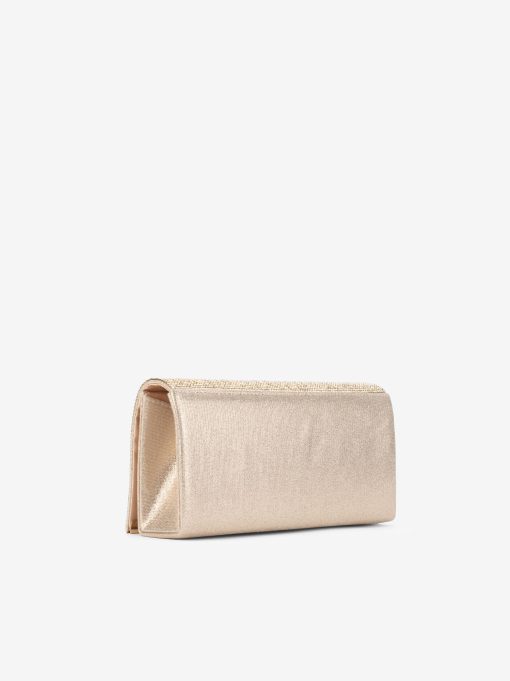 MALA CLUTCH DE FESTA ESTILO ENVELOPE DECORADA EM CRISTAIS COM ALÇA REMOVÍVEL TIRACOLO NO INTERIOR - Image 2