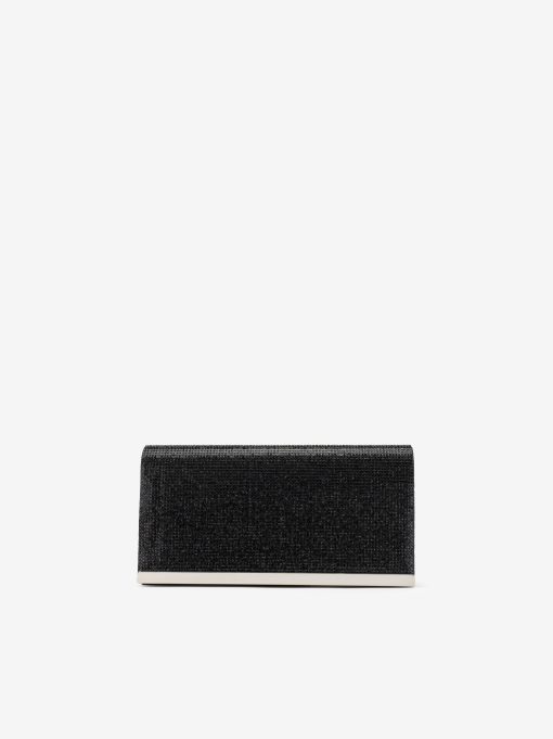 MALA CLUTCH DE FESTA ESTILO ENVELOPE DECORADA EM CRISTAIS COM ALÇA REMOVÍVEL TIRACOLO NO INTERIOR - Image 3