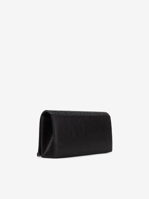 MALA CLUTCH DE FESTA ESTILO ENVELOPE DECORADA EM CRISTAIS COM ALÇA REMOVÍVEL TIRACOLO NO INTERIOR - Image 4