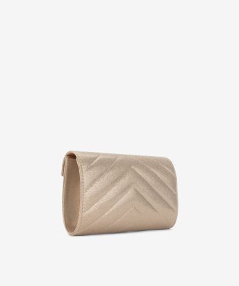 Alternative view of MALA CLUTCH DE FESTA ESTILO ENVELOPE METALIZADA ACOLCHOADA COM ALÇA REMOVÍVEL TIRACOLO NO INTERIOR
