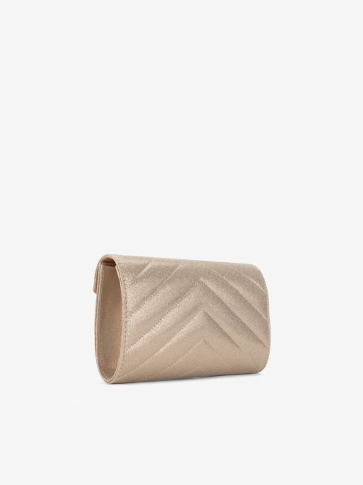 MALA CLUTCH DE FESTA ESTILO ENVELOPE METALIZADA ACOLCHOADA COM ALÇA REMOVÍVEL TIRACOLO NO INTERIOR - Image 2