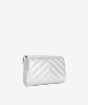 Alternative view of MALA CLUTCH DE FESTA ESTILO ENVELOPE METALIZADA ACOLCHOADA COM ALÇA REMOVÍVEL TIRACOLO NO INTERIOR