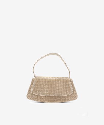 MALA CLUTCH DE FESTA DECORADA EM CRISTAIS COM ALÇA REMOVÍVEL TIRACOLO NO INTERIOR