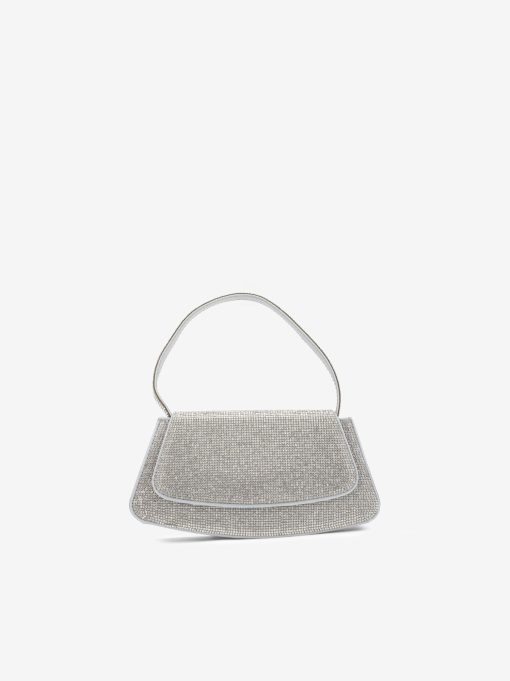 MALA CLUTCH DE FESTA DECORADA EM CRISTAIS COM ALÇA REMOVÍVEL TIRACOLO NO INTERIOR - Image 3