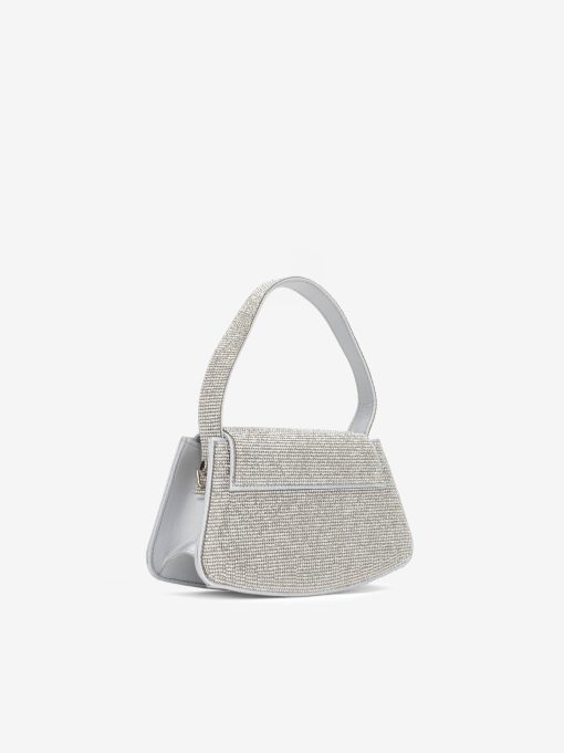 MALA CLUTCH DE FESTA DECORADA EM CRISTAIS COM ALÇA REMOVÍVEL TIRACOLO NO INTERIOR - Image 4