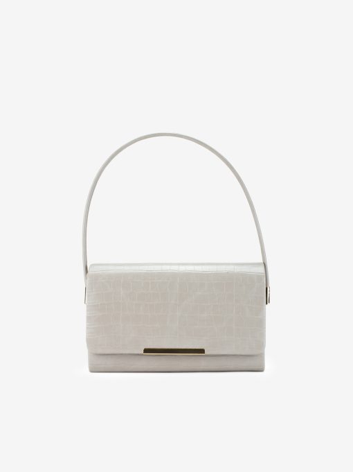 MALA CLUTCH DE FESTA ESTAMPADA CROCO COM ALÇA REMOVÍVEL TIRACOLO NO INTERIOR