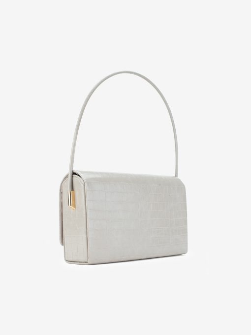 MALA CLUTCH DE FESTA ESTAMPADA CROCO COM ALÇA REMOVÍVEL TIRACOLO NO INTERIOR - Image 2