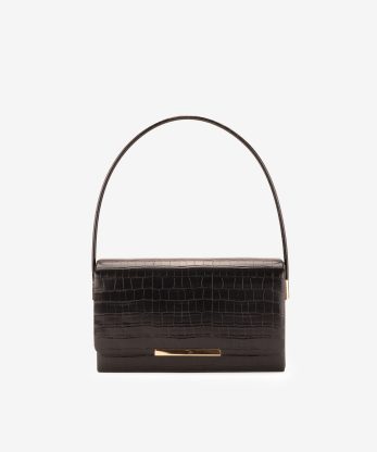 MALA CLUTCH DE FESTA ESTAMPADA CROCO COM ALÇA REMOVÍVEL TIRACOLO NO INTERIOR