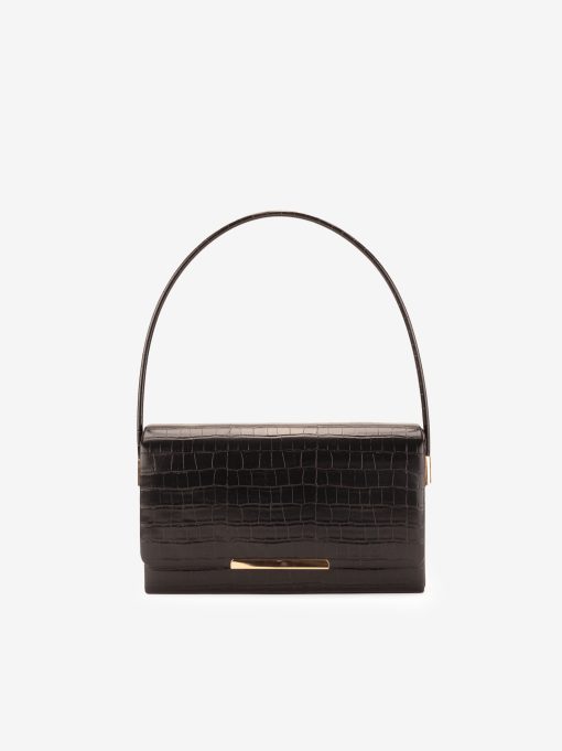 MALA CLUTCH DE FESTA ESTAMPADA CROCO COM ALÇA REMOVÍVEL TIRACOLO NO INTERIOR