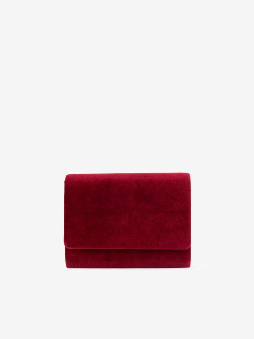 MALA CLUTCH DE FESTA ESTILO ENVELOPE EM VELUDO DECORADA EM CRISTAIS COM ALÇA REMOVÍVEL TIRACOLO NO INTERIOR
