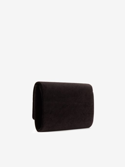 MALA CLUTCH DE FESTA ESTILO ENVELOPE EM VELUDO DECORADA EM CRISTAIS COM ALÇA REMOVÍVEL TIRACOLO NO INTERIOR - Image 4