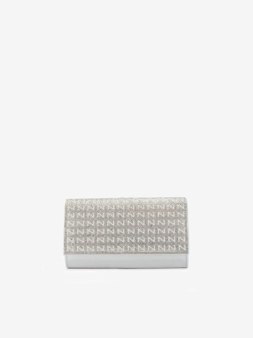 MALA CLUTCH DE FESTA ESTILO ENVELOPE DECORADA EM CRISTAIS COM ALÇA REMOVÍVEL TIRACOLO NO INTERIOR - Image 3