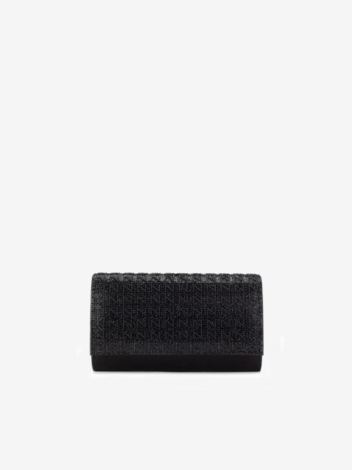 MALA CLUTCH DE FESTA ESTILO ENVELOPE DECORADA EM CRISTAIS COM ALÇA REMOVÍVEL TIRACOLO NO INTERIOR - Image 5