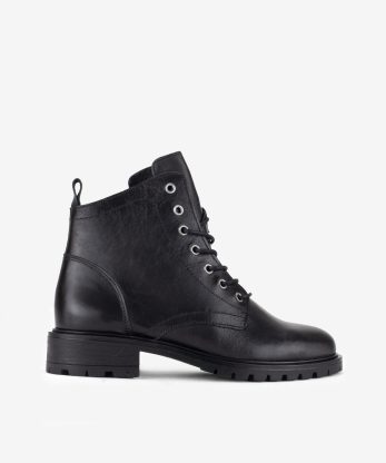 BOTA RASA DE ATACADOR EM PELE - PRETO, 40