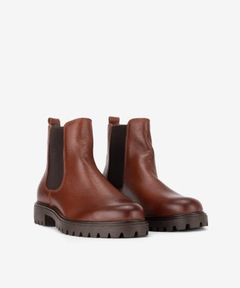 Alternative view of BOTA CHELSEA EM PELE COM SOLA CHUNKY DE RASTO