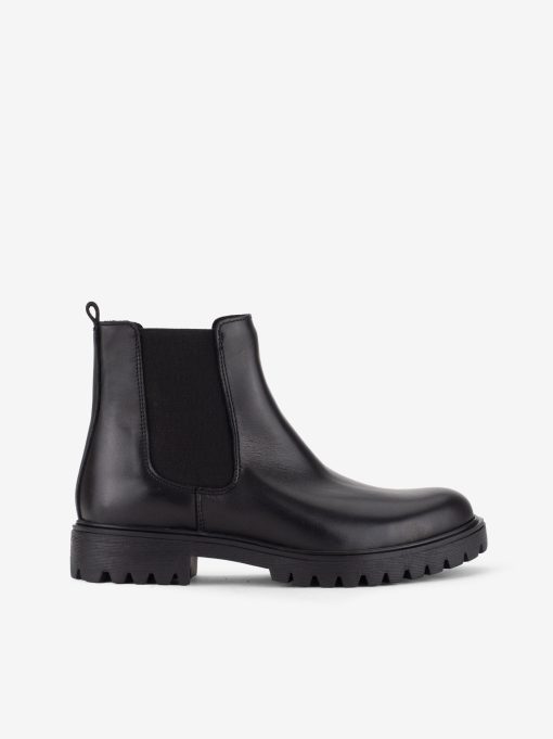 BOTA CHELSEA EM PELE COM SOLA CHUNKY DE RASTO - Image 3