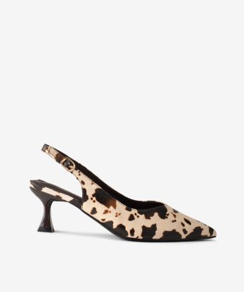SAPATO PUMP SLING BACK ESTAMPADO