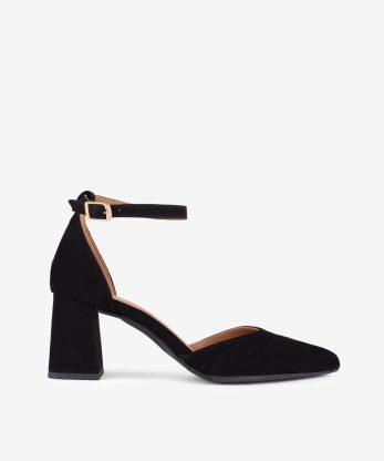 SAPATO PUMP EM PELE CAMURÇA - PRETO, 40