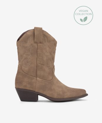 BOTIM DE TACÃO ESTILO TEXANA ACOLCHOADA