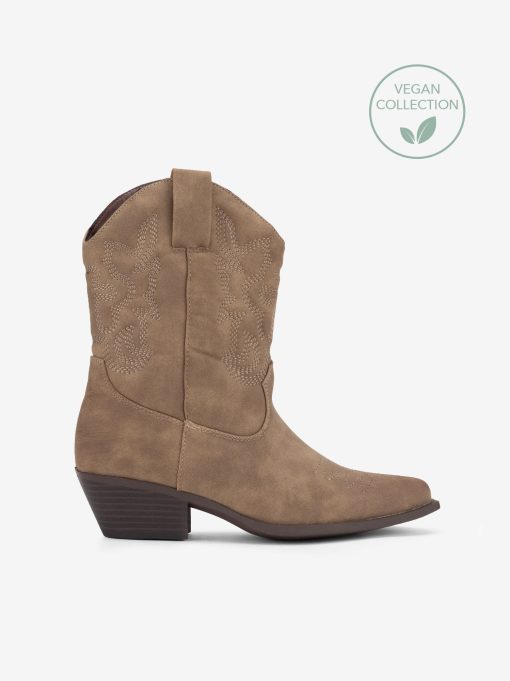 BOTIM DE TACÃO ESTILO TEXANA ACOLCHOADA