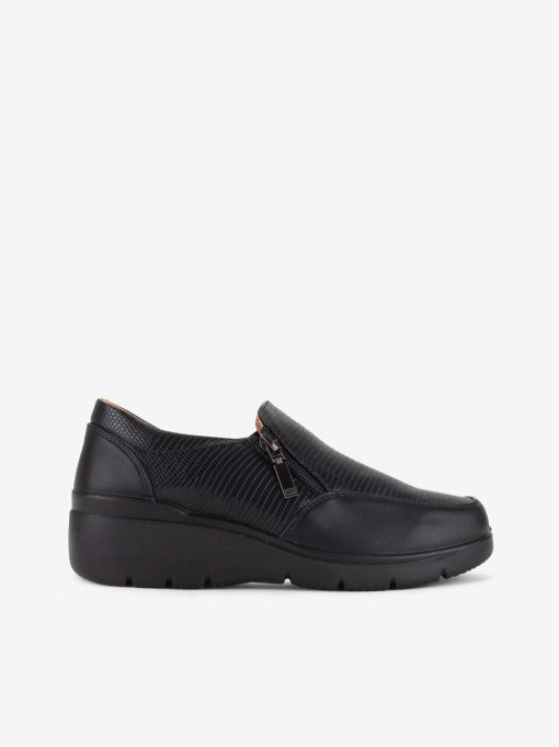 SAPATO SLIP ON SIDEFLEX COMBINADO DE FECHO COM SOLA DE CUNHA CONFORTO - Image 3