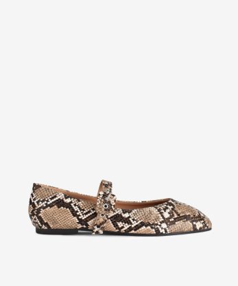 SABRINA MARY JANE COM FIVELA ESTAMPADO SNAKE - TAUPE, 41