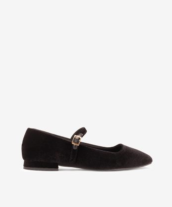 SAPATO MARY JANE DE FIVELA COM FORMA QUADRADA - PRETO, 35