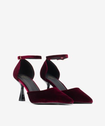 Alternative view of SAPATO PUMP ABERTO LATERAL DE SALTO EM VELUDO
