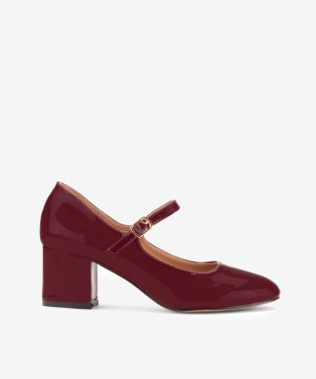 SAPATO MARY JANE DE TACÃO EM VERNIZ - BORDEAUX, 36