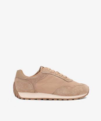 SAPATILHA ACAMURÇADA COMBINADA DE ATACADOR COM SOLA RETRO RUNNING - TAUPE, 38