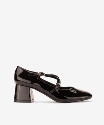 SAPATO DE TACÃO EM VERNIZ - PRETO, 36