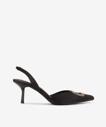 SAPATO PUMP SLING BACK EM CETIM