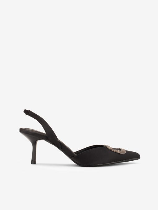 SAPATO PUMP SLING BACK EM CETIM