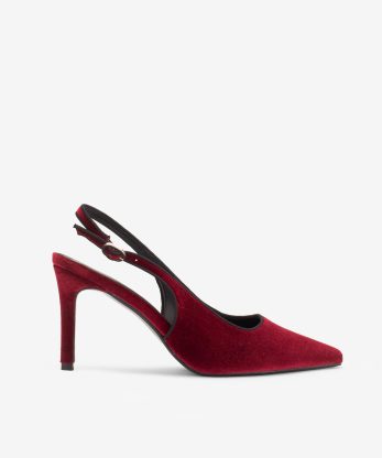 SAPATO PUMP SLING BACK EM VELUDO